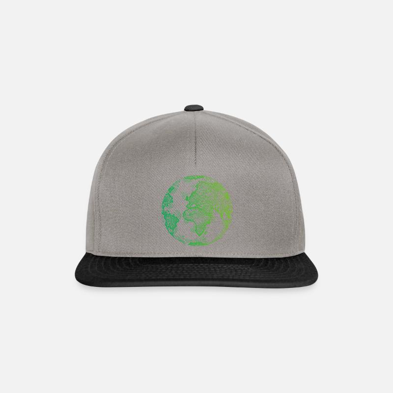 Planet Erde - Snapback Cap - Graphit/Schwarz