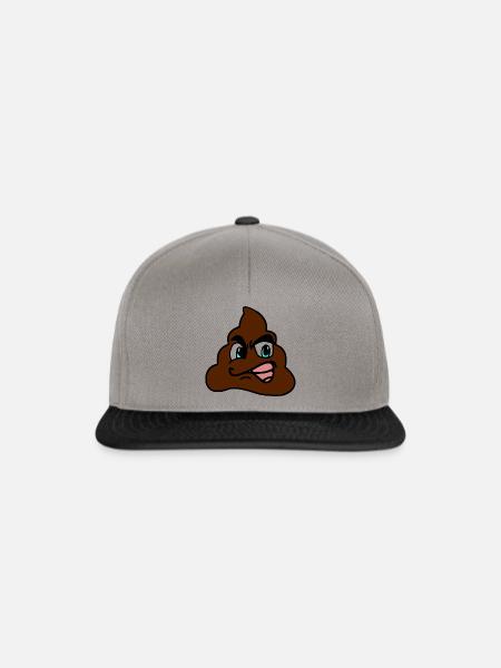 Kackhaufen-Emoji - Snapback Cap - Graphit/Schwarz