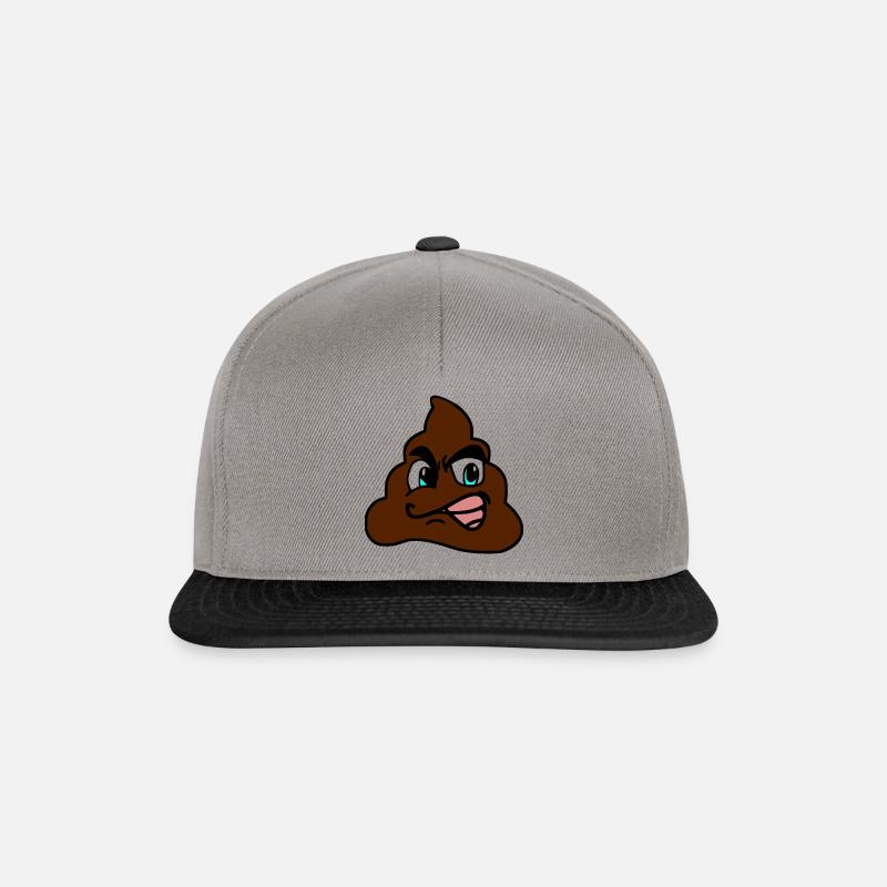 Kackhaufen-Emoji - Snapback Cap - Graphit/Schwarz