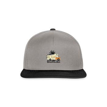 Wohnmobil Zuhause ist wo ich parke - Snapback Cap - Graphit/Schwarz - Vorne