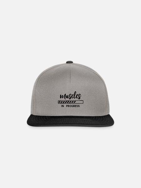 Muscles in progress - Snapback Cap - Graphit/Schwarz