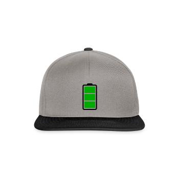 Batterie Voll - Snapback Cap - Graphit/Schwarz - Vorne
