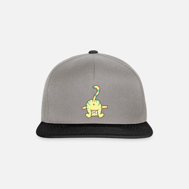 Cat mooning - Snapback Cap - graphite/black
