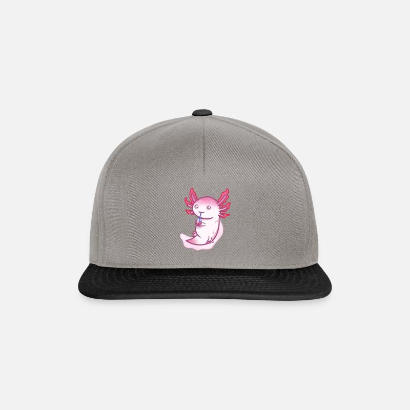 Axolotl x Bubbletea - Snapback Cap - Graphit/Schwarz