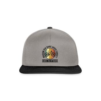 Fahrrad E-Bike ohne Akku - Snapback Cap - Graphit/Schwarz - Vorne