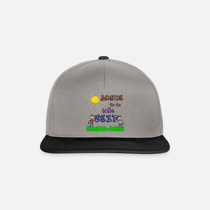 Danke für die tolle Zeit - Snapback Cap - Graphit/Schwarz