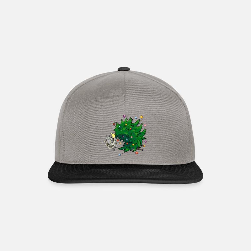 Katze und des Weihnachtsbaum - Snapback Cap - Graphit/Schwarz