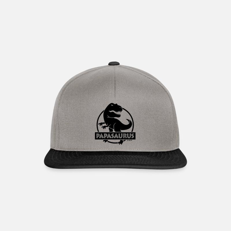 Papasaurus (Best Dad / Father / Daddy / POS) - Snapback Cap - graphite/black