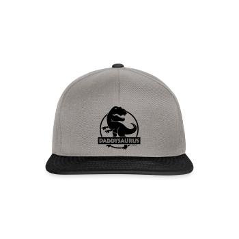 Daddysaurus (Bester Daddy / Papa / Vater / POS) - Snapback Cap - Graphit/Schwarz - Vorne