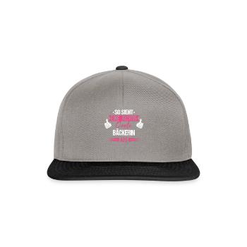 Bäcker Bäckerin Bäckerei Beruf Spruch - Snapback Cap - Graphit/Schwarz - Vorne