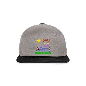 Danke für die tolle Zeit - Snapback Cap - Graphit/Schwarz - Vorne