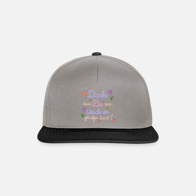 Danke, dass Du uns wachsen geholfen hast! - Snapback Cap - Graphit/Schwarz