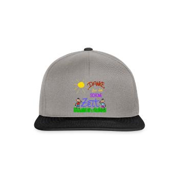 Danke für die schöne Zeit - Snapback Cap - Graphit/Schwarz - Vorne