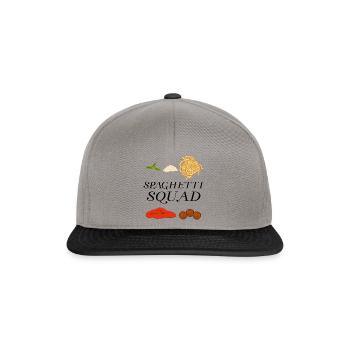 Spaghetti Squad Noodles Pasta Fan Funny Quote - Snapback Cap - graphite/black - Front