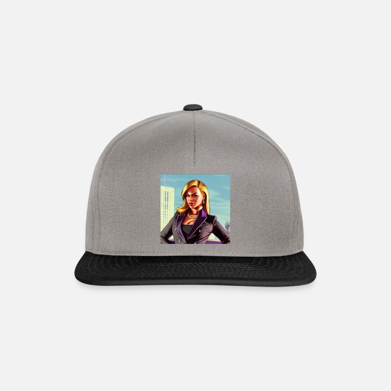 GTA5 Look - Be.Yonce - Casquette snapback - gris graphite/noir