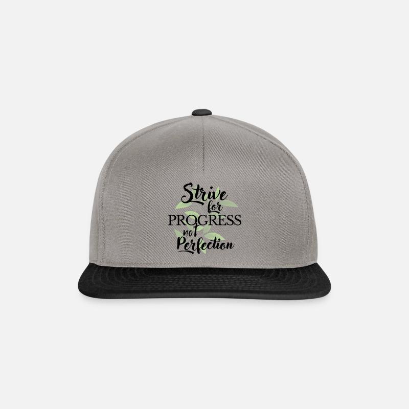 Progrès et perfection - Casquette snapback - gris graphite/noir