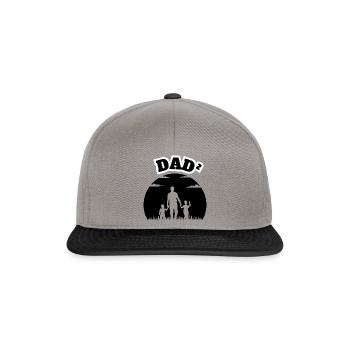 Dad² 2 Sons Black - Snapback Cap - graphite/black - Front