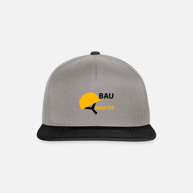 Maître d’ouvrage Ouvrier du bâtiment - Casquette snapback - gris graphite/noir