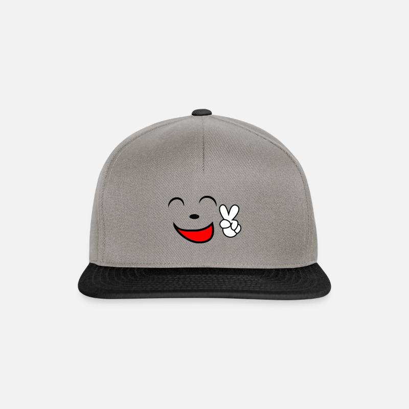 Lustiges Gesicht - Snapback Cap - Graphit/Schwarz