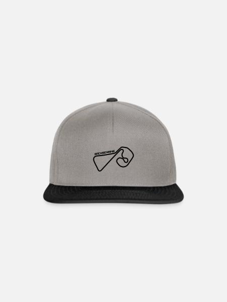 Sachsenring Rennstrecke Autorennen - Snapback Cap - Graphit/Schwarz