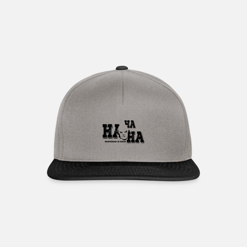 Ha ha ha! Fantomas (schwarz) - Snapback Cap - Graphit/Schwarz