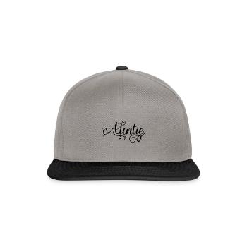 AUNTIE - Snapback Cap - graphite/black - Front