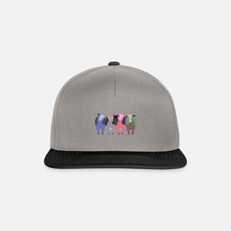 Kühe | Kuh - Snapback Cap - Graphit/Schwarz