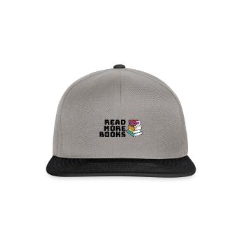 Read more books - Snapback Cap - graphite/black - Front