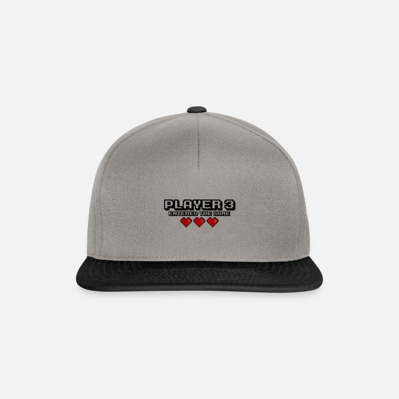 Player 3 entered the game - 3 Herzen - Snapback Cap - Graphit/Schwarz