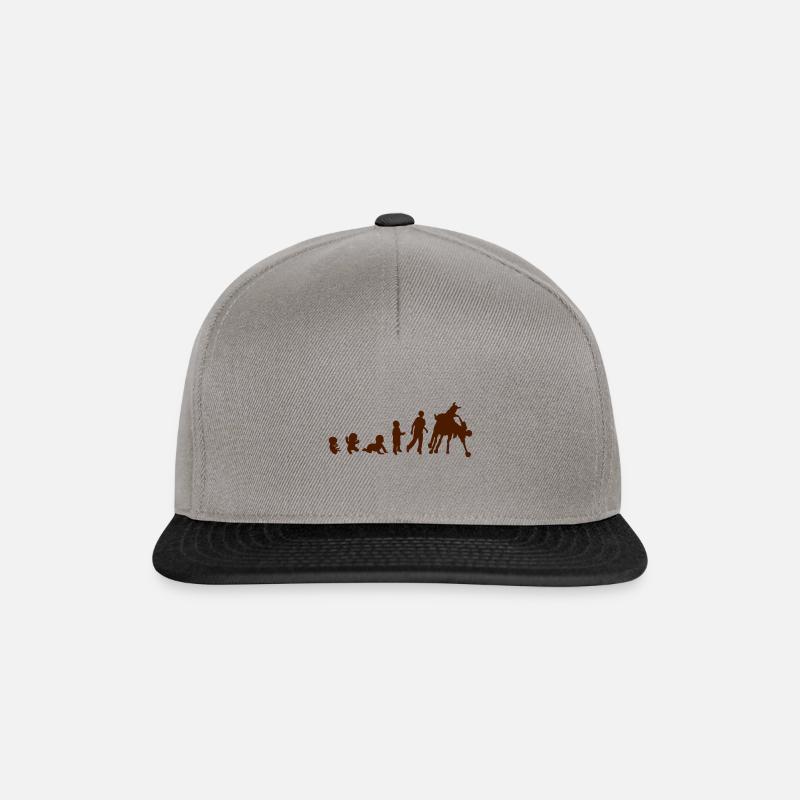 evolution pferd ball pferd reiter 1 - Snapback Cap - Graphit/Schwarz