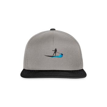 Stand up Paddle Shirt & cadeau SUP Board - Casquette snapback - gris graphite/noir - Devant
