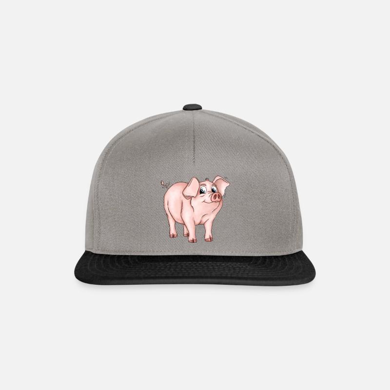 Schwein Sarah - Snapback Cap - Graphit/Schwarz