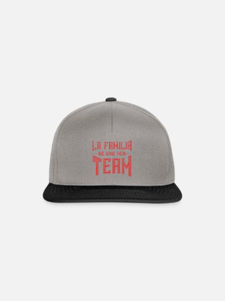nicht ohne mein team la familia - Snapback Cap - Graphit/Schwarz