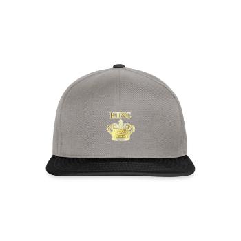 Roi couronne doré avec ombre - Casquette snapback - gris graphite/noir - Devant