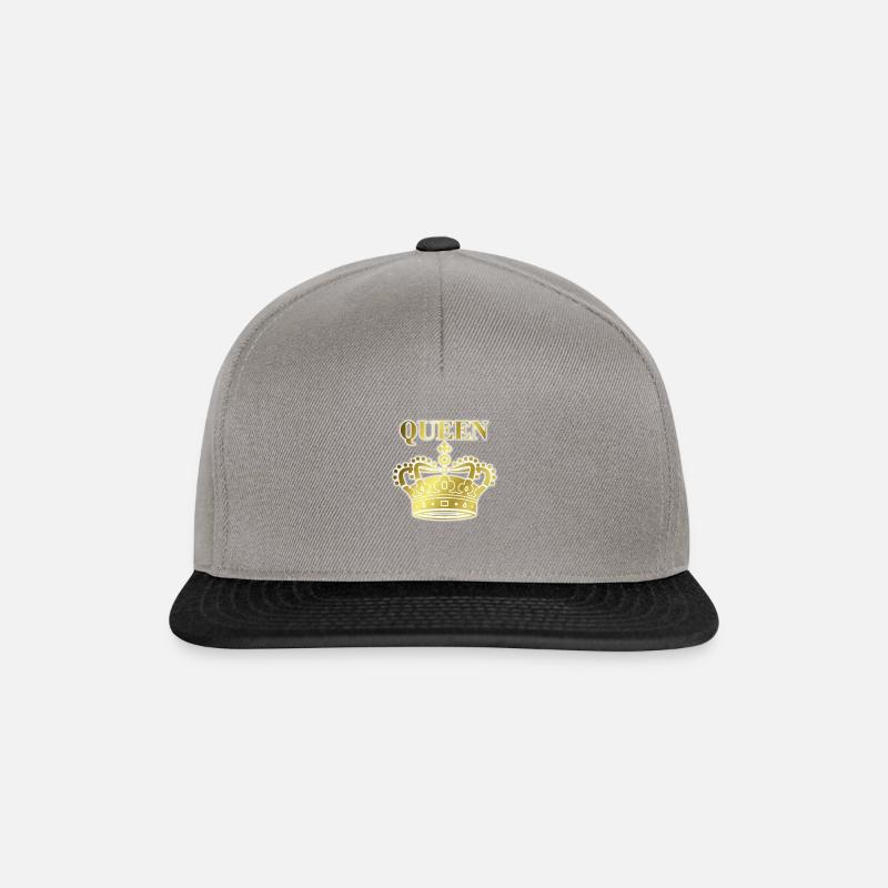Queen Krone gold mit Schatten - Snapback Cap - Graphit/Schwarz