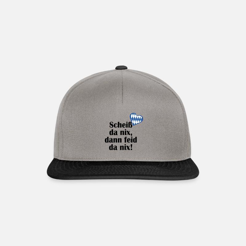 Scheiß da nix dann feid da nix Bayern Geschenk - Snapback Cap - Graphit/Schwarz