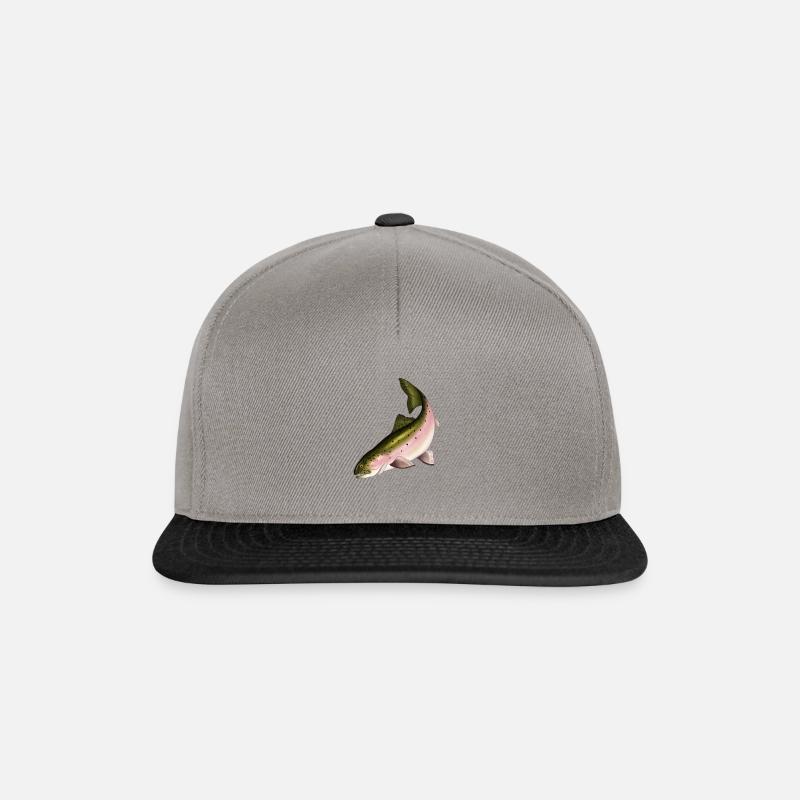 Öring / Forelle - Snapback Cap - Graphit/Schwarz