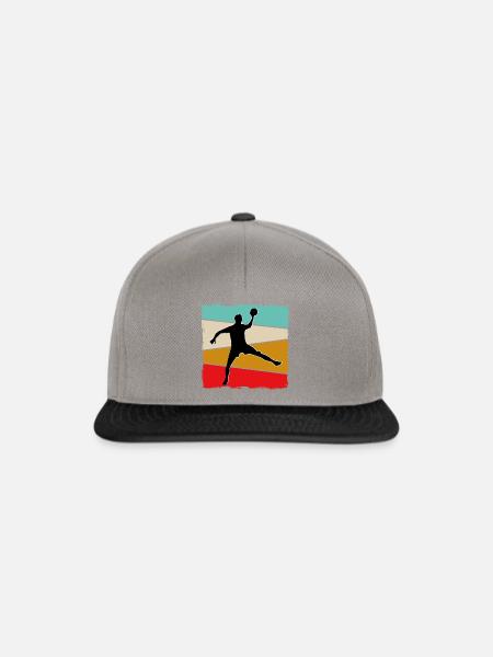 Retro Handball Sport Handballer Ball Vintage - Snapback Cap - Graphit/Schwarz