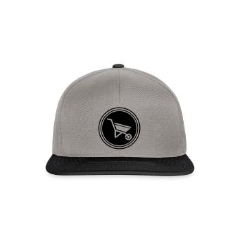 Schubkarre Symbol - Snapback Cap - Graphit/Schwarz - Vorne