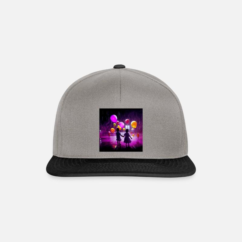 Neon Balloons - Snapback Cap - Graphit/Schwarz