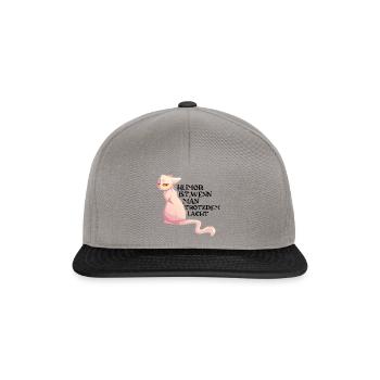 Humor ist, wenn man trotzdem lacht - Snapback Cap - Graphit/Schwarz - Vorne