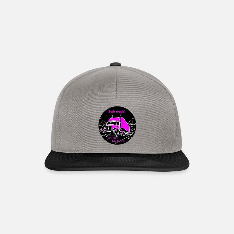 Construit dur tout comme mon camion! - Casquette snapback - gris graphite/noir