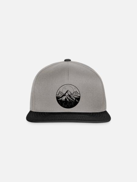 Symbol Berge - Snapback Cap - Graphit/Schwarz