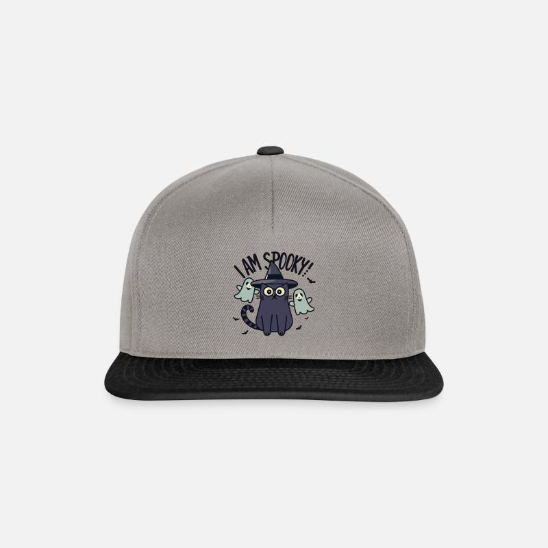 Spooky Halloween Cat - Snapback Cap - graphite/black