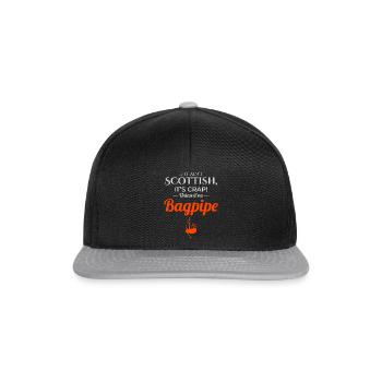 Instrument de joueur de cornemuse Musique écossaise - Casquette snapback - noir/gris - Devant