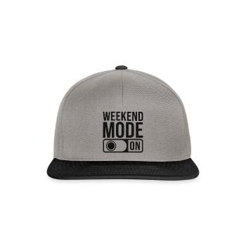 Weekend Mode On - Snapback Cap - graphite/black - Front