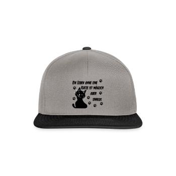 KATZE - KATZE - KATZE - KATZE - Snapback Cap - Graphit/Schwarz - Vorne