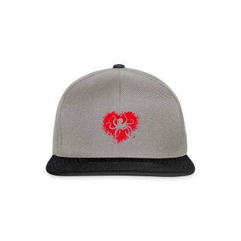 Pieuvre Love Heart Tentacules - Casquette snapback - gris graphite/noir - Devant