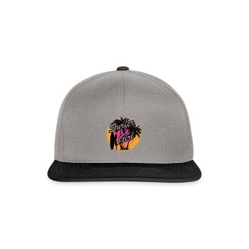 Fille surfeur plage plage été soleil été - Casquette snapback - gris graphite/noir - Devant