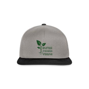 T-shirt végétalien · Bien-être animal · Cadeau santé - Casquette snapback - gris graphite/noir - Devant